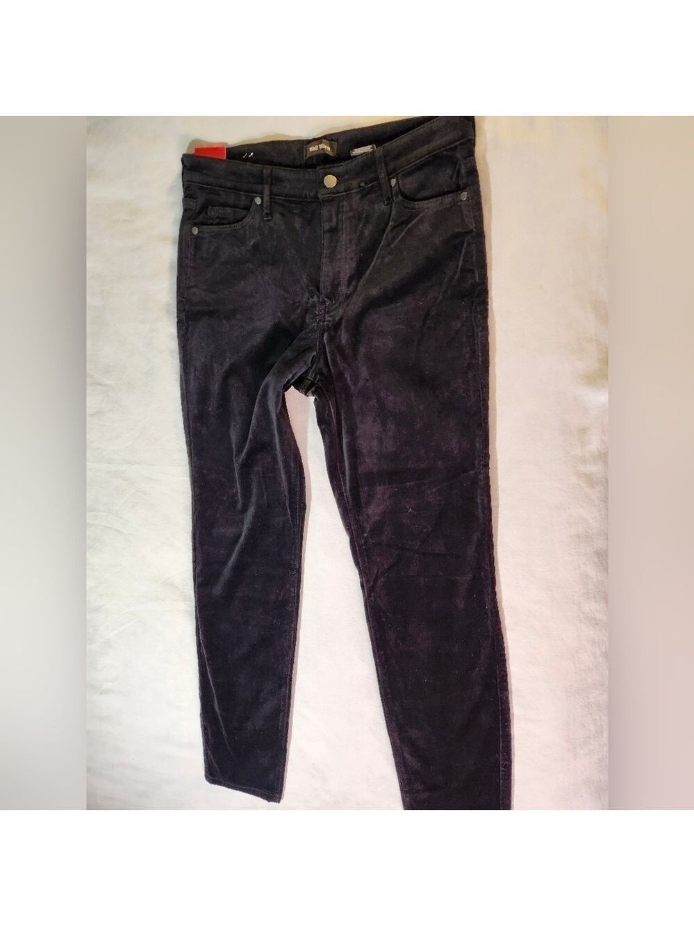 Well Worn luxe velvet NWT high-rise cotton tapered pant sz 8